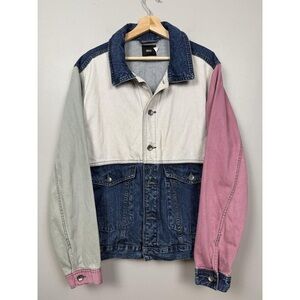 Urban Outfitters BDG color-blocked denim trucker jacket